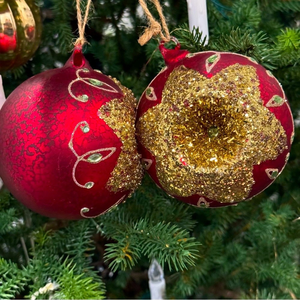 2/ XL Vintage Christmas tree ornament from Pottery Barn
